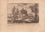 Paolo Anesi, View of the Madonna del Rosario in Monte Mario, etching