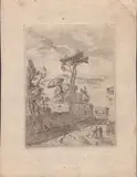 Paolo Anesi, View of Rome, etching