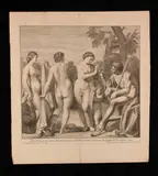 Giovanni Girolamo Frezza, The Judgment of Paris, 1704, after Sisto Badalocchi's painting. Etching and engraving