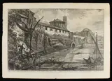 Veduta delle antiche sostruzioni fatte da Tarquinio Superbo dette il Bel Lido... by Giovanni Battista Piranesi, etching, offered Feb 2024