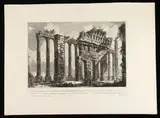 Posticum earundem reliquiarum templi pseudodipteri Antonini Pii, quae in praecedente Tabula sunt expositae... by Giovanni Battista Piranesi, etching, offered Feb 2024