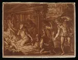 Perino del Vaga, Nativity, mezzotint