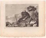 Franz Edmund Weirotter, Landscape with hut, Etching