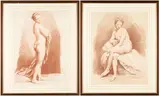 Louis-Marin Bonnet, Pair of female nudes, afterLouis-Jean-François Lagrenée