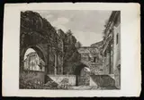 Luigi Rossini, Veduta dell'Interno del Pronao dei Portici d'Ottavia oggi S.Angelo in Pescaria