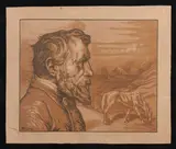 Pierre-Eugène Vibert, Les faméliques, multi-color woodcut