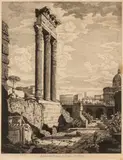 Laurenzio Laurenzi, Avanzi del tempio di Venere genitrice, 1912, etching
