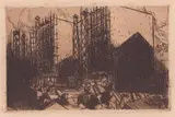Jean-Julien Lemordant, Maisons en construction, etching