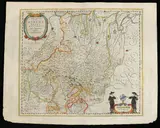 Willem Janszoon Blaeu, Duchy of Modena Regio et Carpi With the dominion of Carsagnana, burin and etching