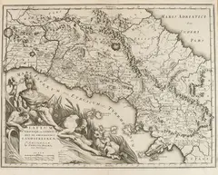Francois Halma, Latium Campanje en Samnium et de Omleggende Landstreeken, engraving and etching