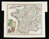 Giovambattista Albrizzi, Carta Geografica del Regno di Francia, engraving and etching