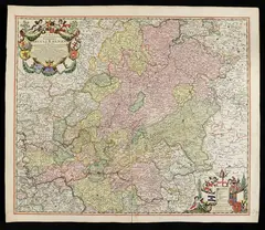 Frederick de Wit, S.R.I. Pars Septentrionalor Superioris Circuli Rhenani, engraving and etching