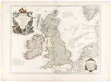 Guillaume De L'Isle, Les Isles Britanniques ou sont le Rme. d'Angleterre tire de Sped celuy d'Ecosse..., Map of Great Britain published in Paris in