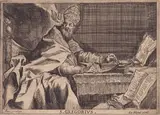 Pierre Brébiette, St. Gregory, etching