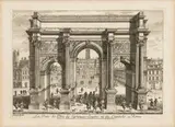 Gabriel Pérelle, La Vue de l'Arc de Septimius Severe et du Capitole a Rome, etching