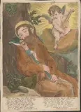 Bartolomeo Rossi, Death Of St. Francis Of Assisi, etching
