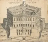 Pieter Mortier I, Caprarola. Palatium Farnesiorum extra urdem, The print has not been examined out of frame (64.5 x