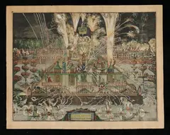 Romeyn de Hooghe, Vuurwerk in de Vyver (Fireworks at the lake), 1691, etching