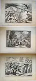 Bartolomeo Pinelli, Lot of three plates from the story of the brigand Massaroni, 1823, etching