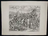 Domenico Mucci, Apparition of the Cross to Constantine, after Giulio Romano's frescoes in Loggie di Raffaello in the Vatican. Etching