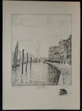 Antonio Carbonati, Cannareggio Canal – Venice, 1922, lithograph