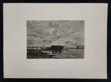 Ernesto Pochintesta, Le Rive del Po, 1837, etching