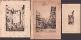 Antonio Carbonati, Lot of three views of Rome, 1918, Etchings and drypoints