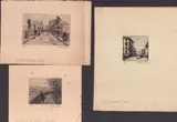 Antonio Carbonati, Lot of three views of Rome, 1918, Etchings and drypoints