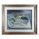 Luciano Nicolini, Still life with fish and lemons, 1960