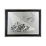 Battle with knights, multiple on paper by Fabrizio Clerici, numbered, offered Jan 2024