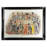 Procession with horse, multiple on paper by Franz Borghese, framed, offered Jan 2024