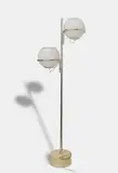 Gino Sarfatti, Vintage 1094 Floor Lamp, 1969, Realized by Gino Sarfatti for Arteluce. Carrara Marble Base. Steel structure and independently adjustable milk