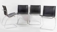 Claudio Salocchi, Set of 4 Chairs Lia Model, Prod. Sormani