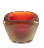 Carlo Scarpa, Small Orange Murano Vase by Carlo Scarpa