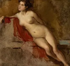 Teodoro Wolf Ferrari, Study for a nude, 1895