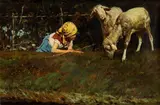 Pietro Pajetta, Shepherdess, 1904