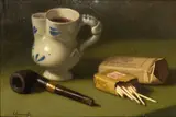 Vincenzo Ghirardelli, Still life with pipe and matches