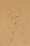 Male nude by Filippo de Pisis, 1939, offered Dec 2023