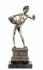 Vincenzo Gemito, Acquaiolo, Engraved signature on the back: V. Gemito and engraved stamp on the jug