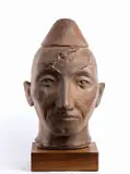 Annibale Zucchini, Sad clown, 1940, Earthenware