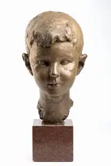 Portrait of a young boy by Assen Peikov, 1956, Engraved signature and date: Assen Peikov, offered Dec 2023
