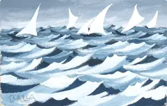 Linee forza di mare by Giacomo Balla, 1919, offered Dec 2023