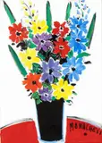 Vase of flowers by Sante Monachesi, oil on canvas, offered Dec 2023