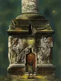 Eugene Berman, The Trajan's Column at night