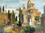 San Carlo al Corso Church in Rome by Wlodzimierz Zakrzewski, 1986, offered Dec 2023