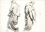 Francesco Podesti, Study of a figure wearing a toga