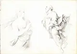 Francesco Podesti, Study of a female figure at prayer and for a Moses