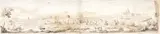Gaspar van Wittel, View of Rome from Prati di Castello, Unusual and rare view of Rome seen from Prati di Castello