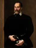 Giovan Battista Moroni, Portrait of a Gentleman, The painting bears a wax stamp on the back: "GALERIE SEDELMEYER PARIS". This painting is an example of the accurate