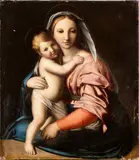 The Virgin and Child by Giovanni Battista Salvi da Sassoferrato, Oil on canvas, offered Nov 2023